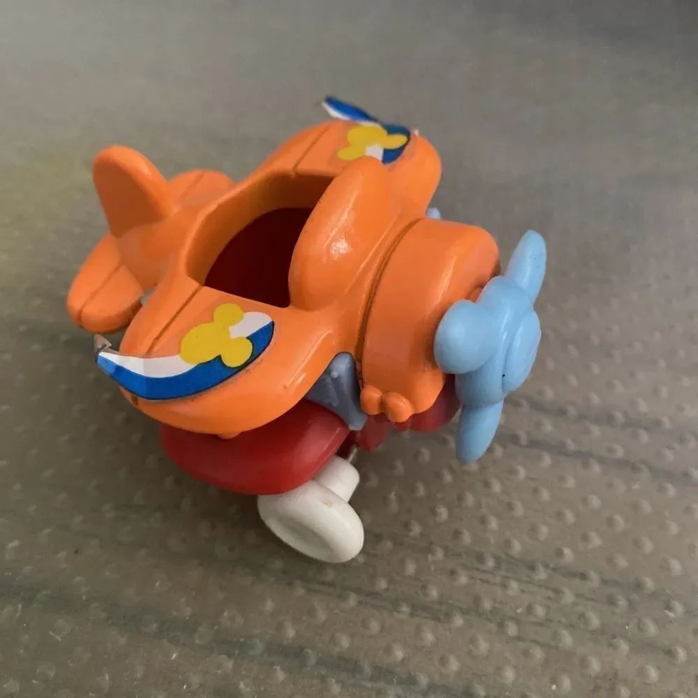 Vintage Disney Goofy Orange Plane Die-Cast ****Goofy Not Include***